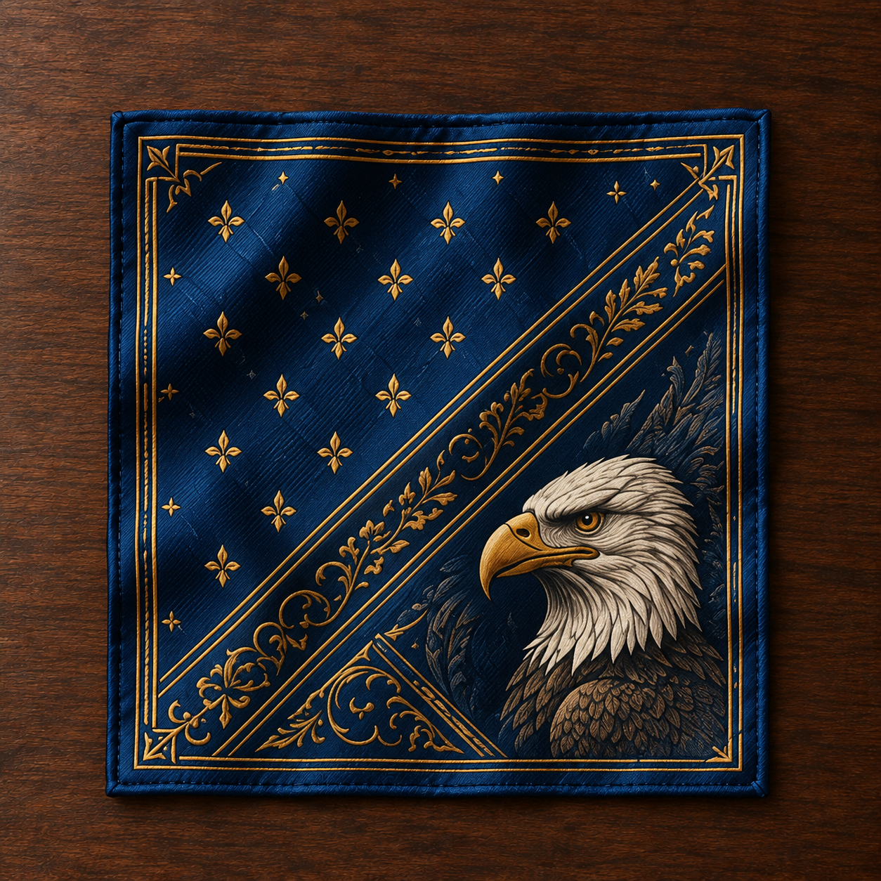 Personalized Patriotic Eagle Necktie & Pocket Square Set 🇺🇸🦅