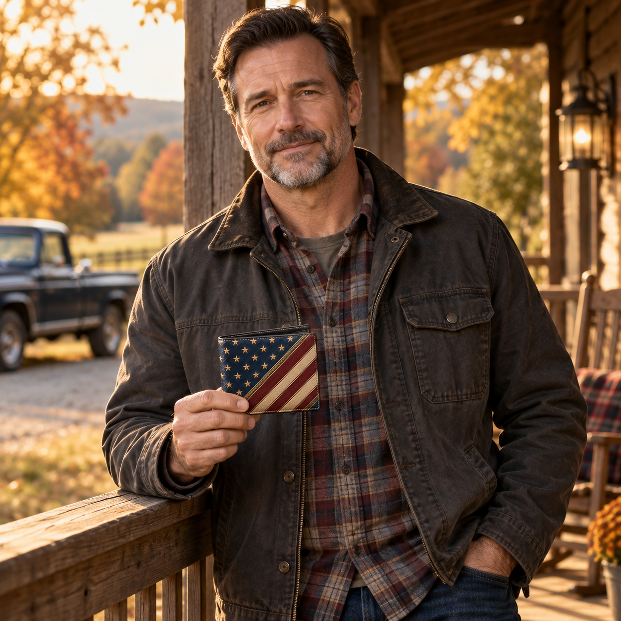 Personalized American Heritage Bifold Wallet for Men 🇺🇸
