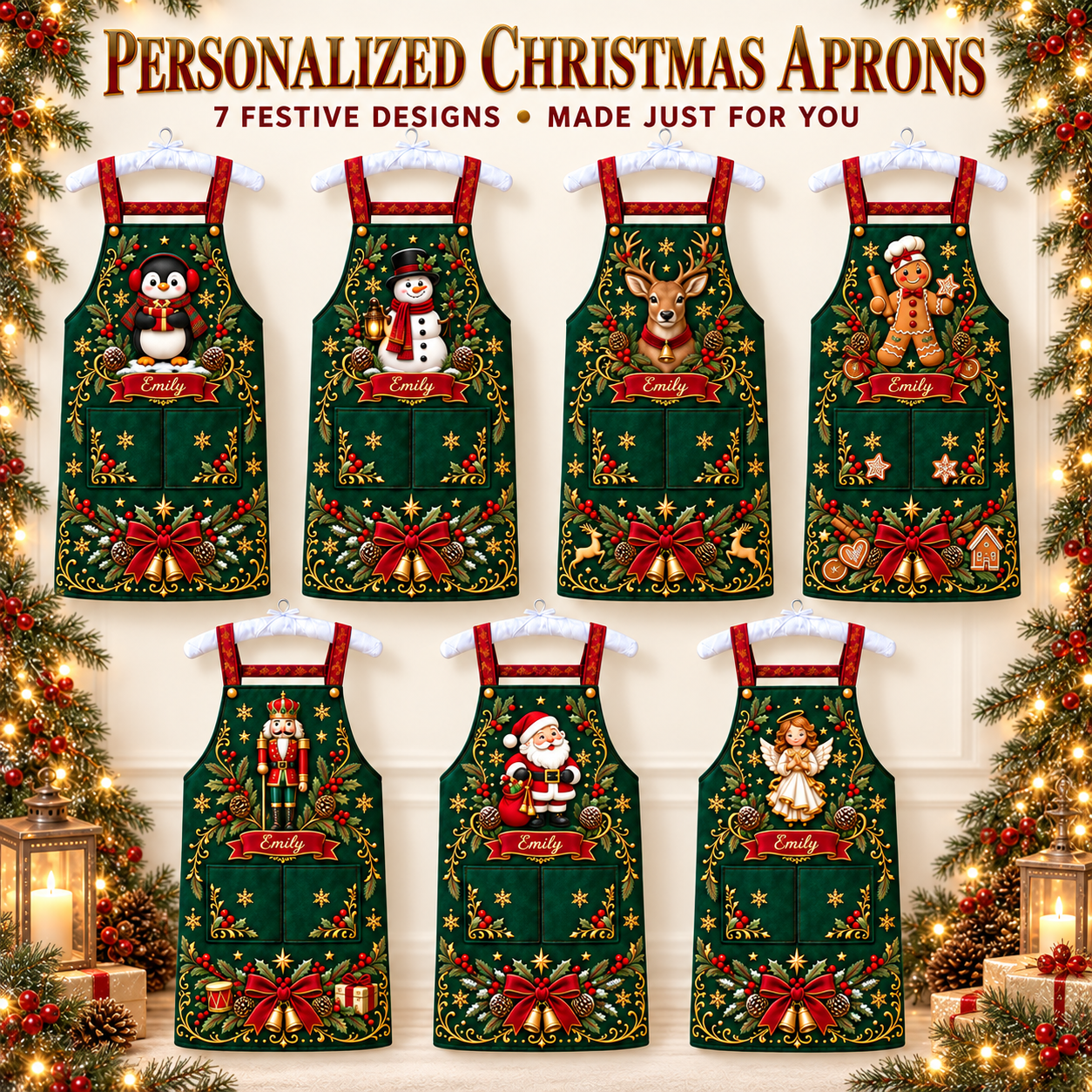 🎄 Personalized Christmas Apron