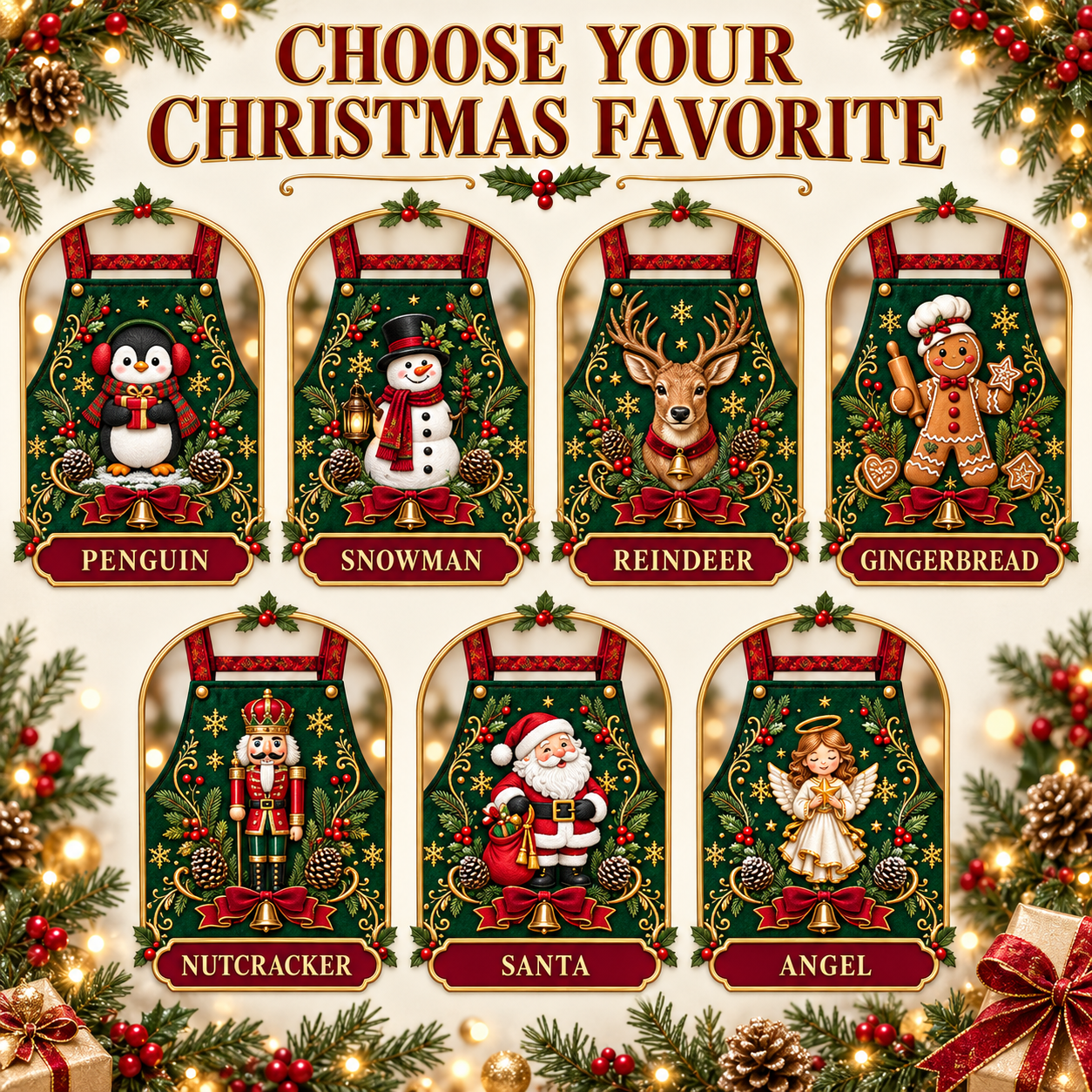 🎄 Personalized Christmas Apron