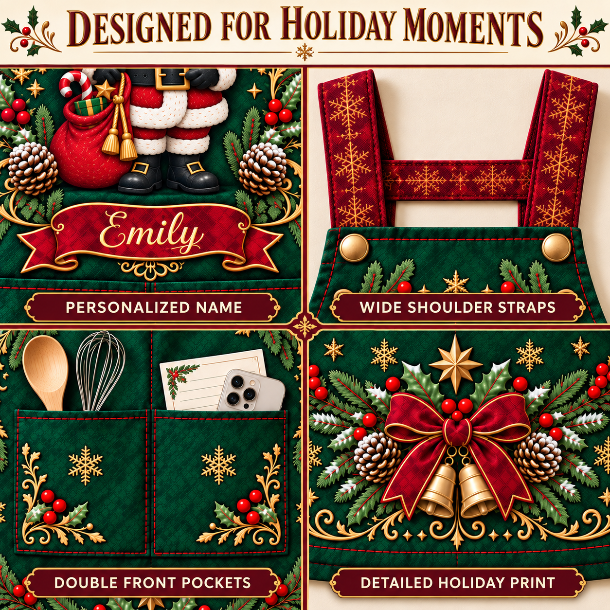 🎄 Personalized Christmas Apron