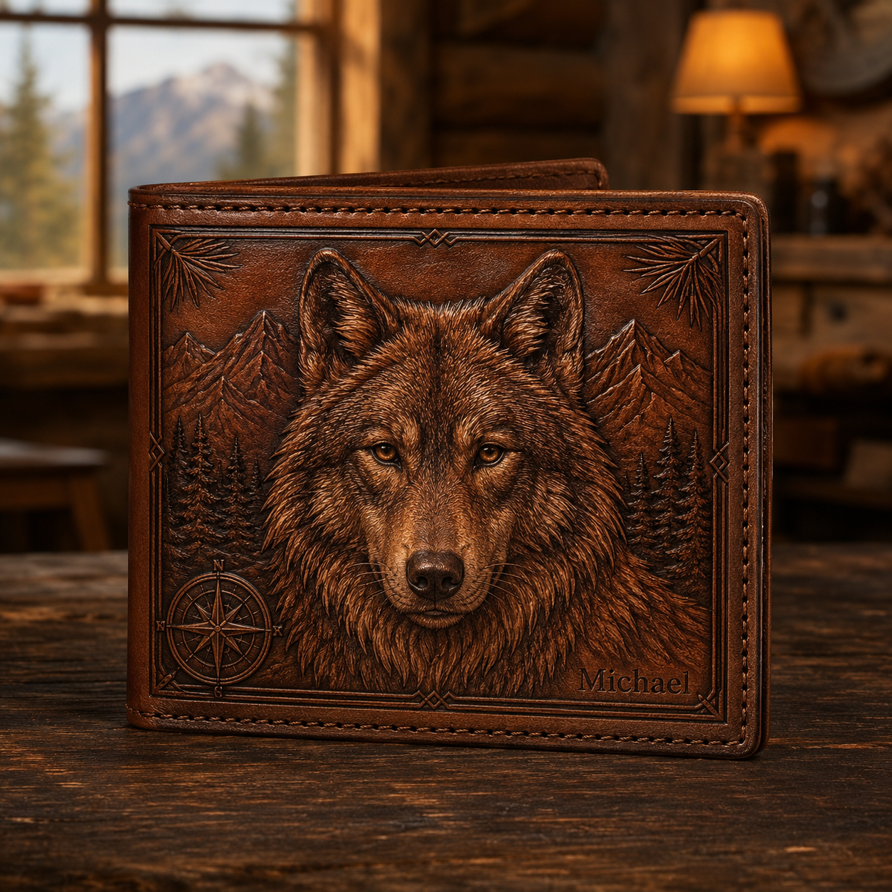 Personalized Heritage & Outdoors Bifold Wallet for Men 🦅🦌