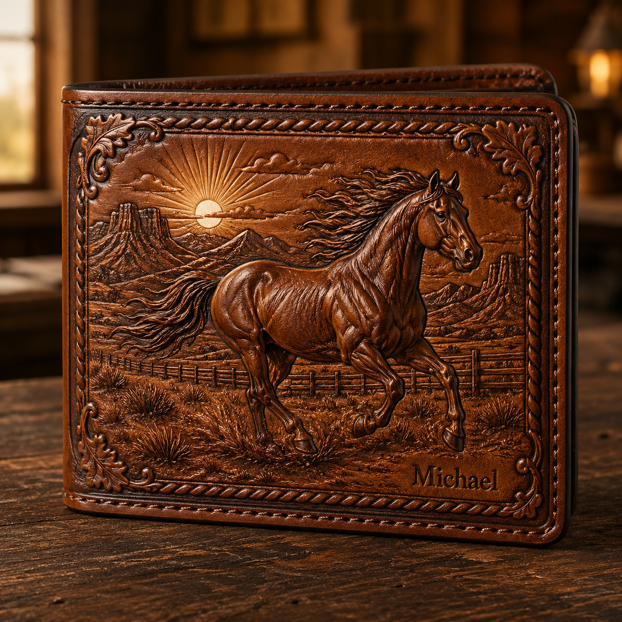Personalized Heritage & Outdoors Bifold Wallet for Men 🦅🦌