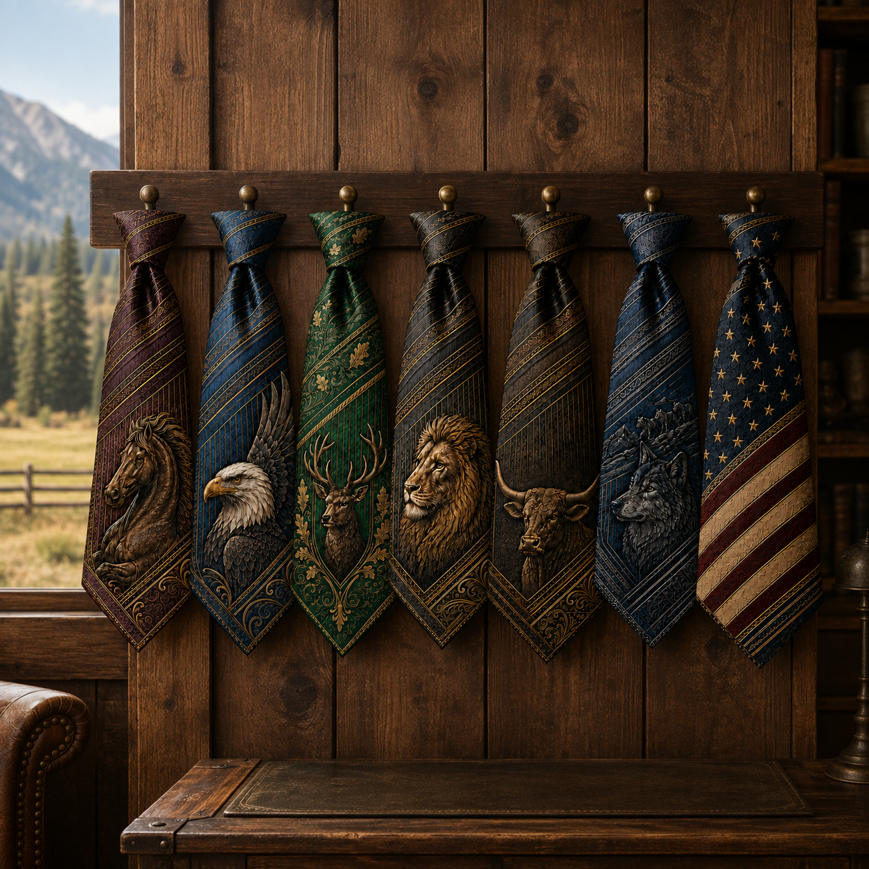 Personalized Spirit of Strength Necktie Collection 🦁🦅