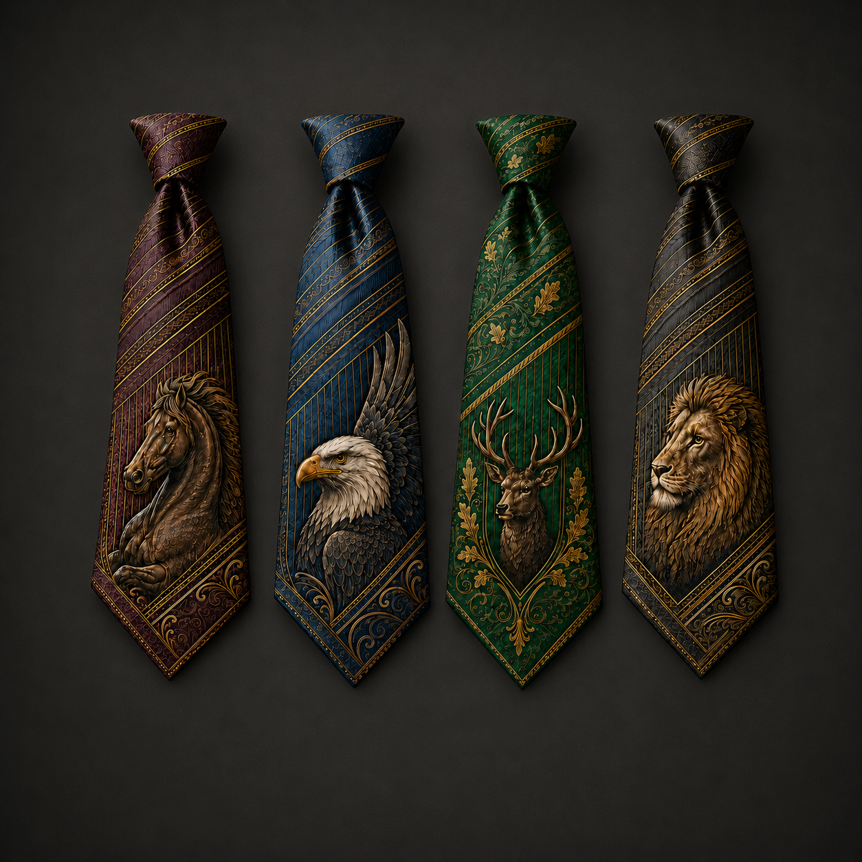 Personalized Spirit of Strength Necktie Collection 🦁🦅