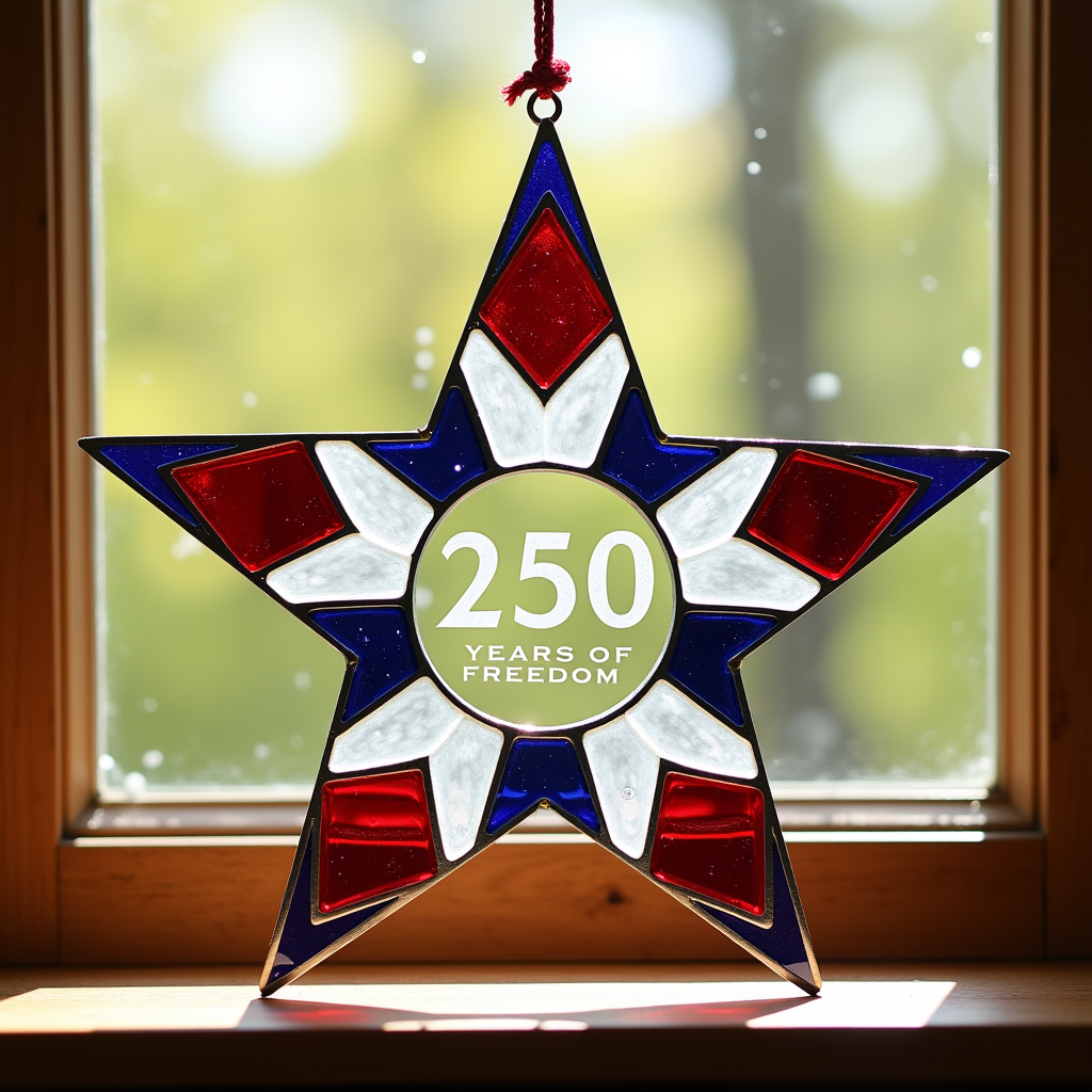 250th Anniversary Commemorative Sun Catcher Window Ornament