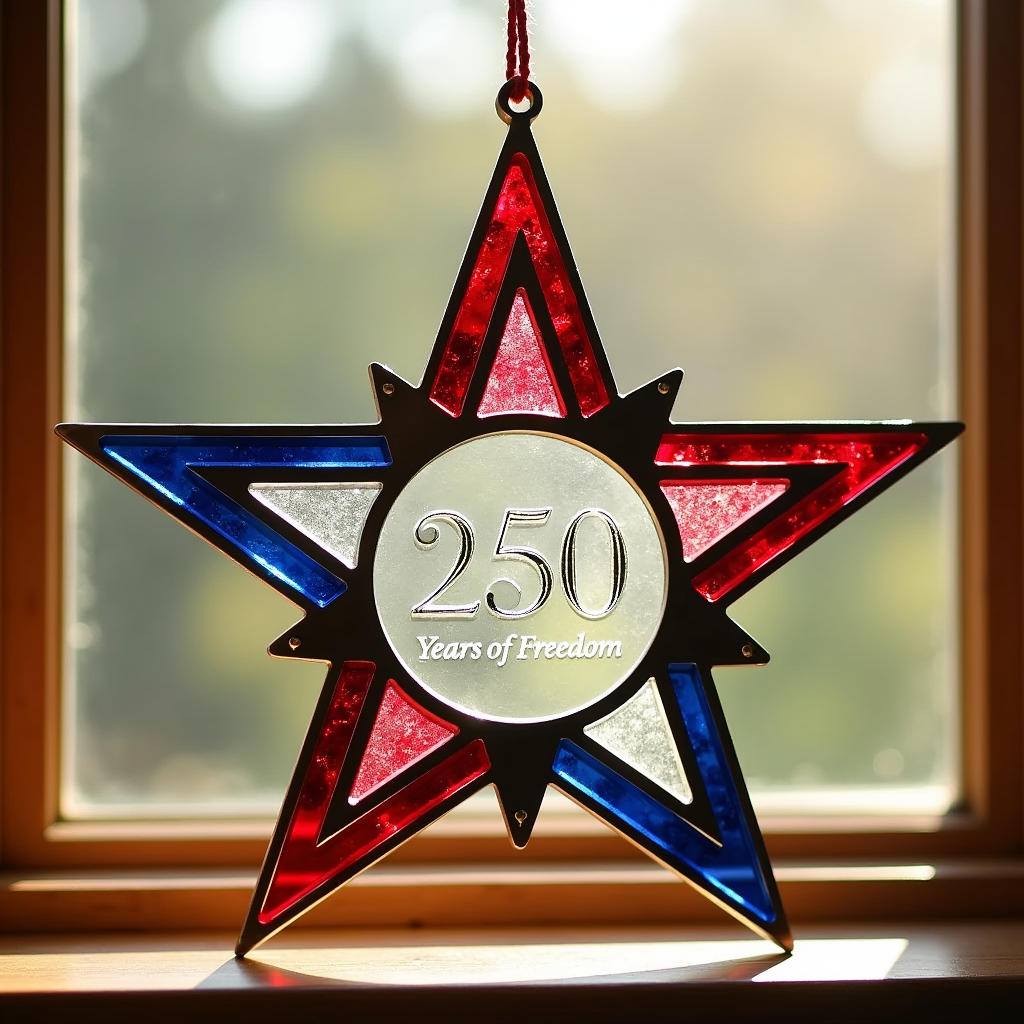 250th Anniversary Commemorative Sun Catcher Window Ornament