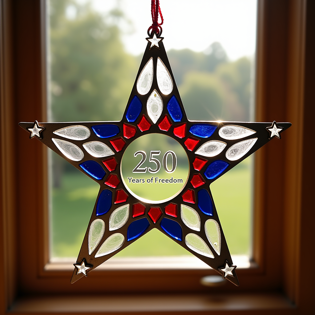 250th Anniversary Commemorative Sun Catcher Window Ornament