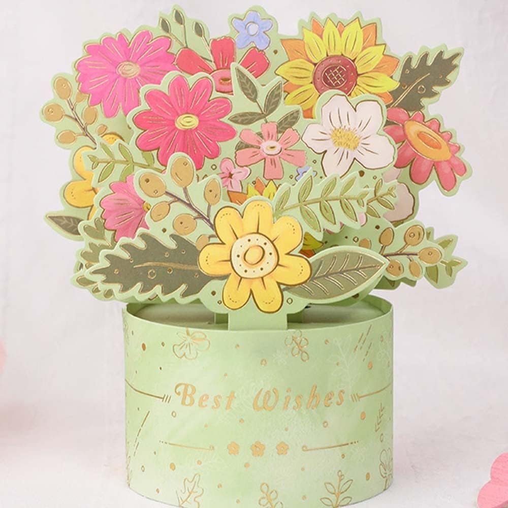 💗MOTHER'S DAY HOT SALE💗 3-D Pop Up Stand Flower Bouquet Greeting Card