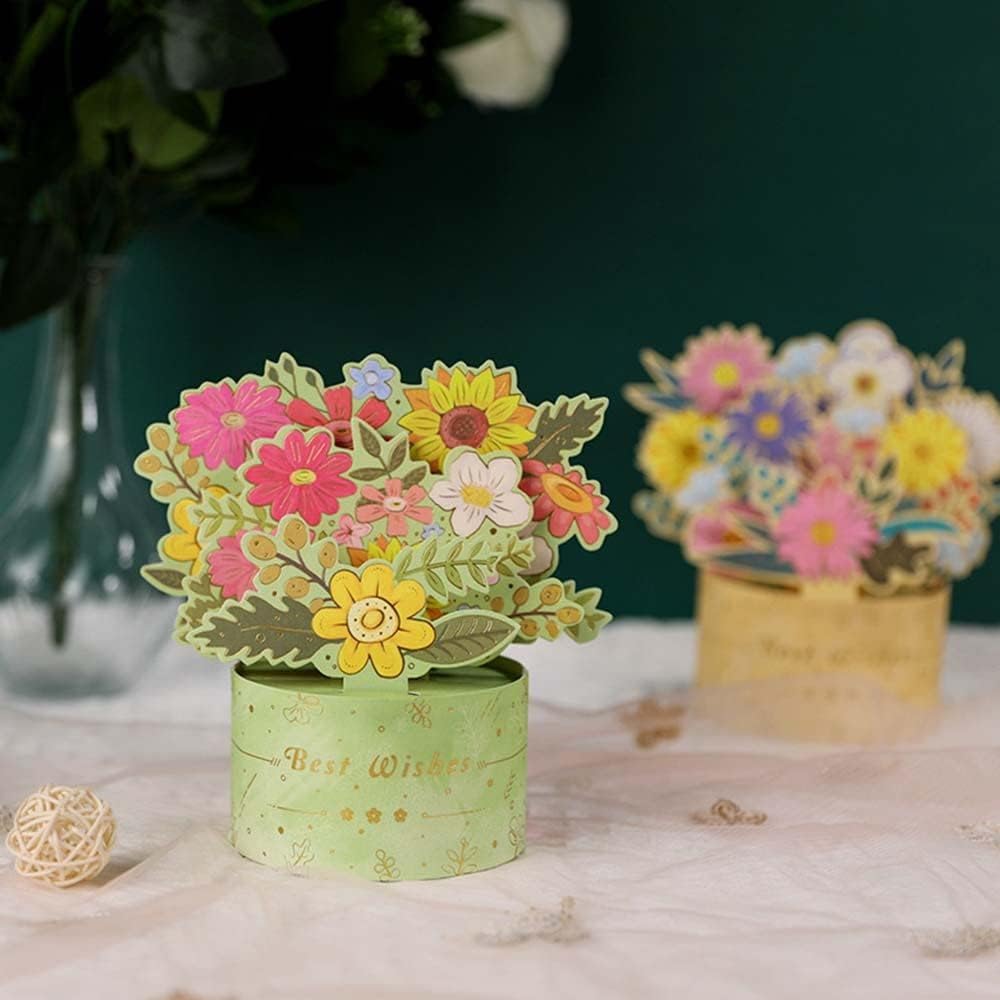 💗MOTHER'S DAY HOT SALE💗 3-D Pop Up Stand Flower Bouquet Greeting Card