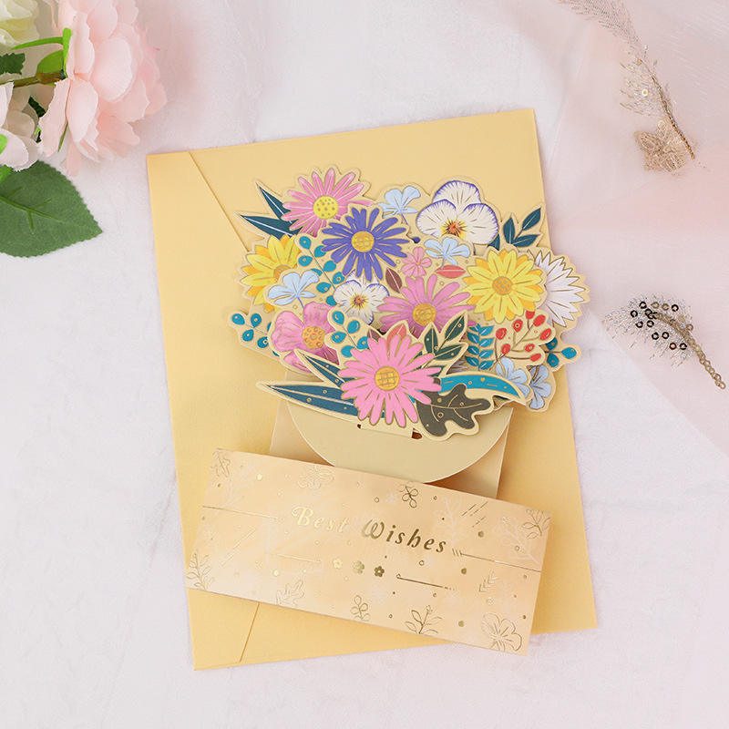 💗MOTHER'S DAY HOT SALE💗 3-D Pop Up Stand Flower Bouquet Greeting Card