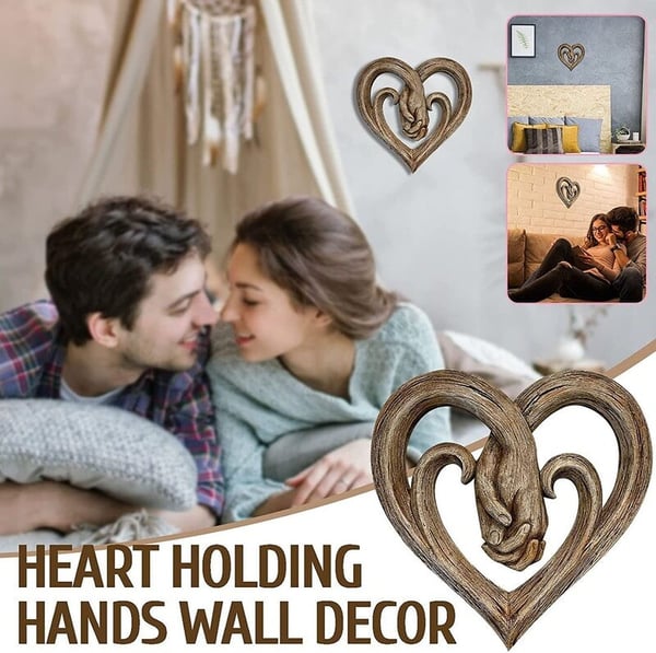 💕 Heart Holding Hands Wall Decor - Forever Love
