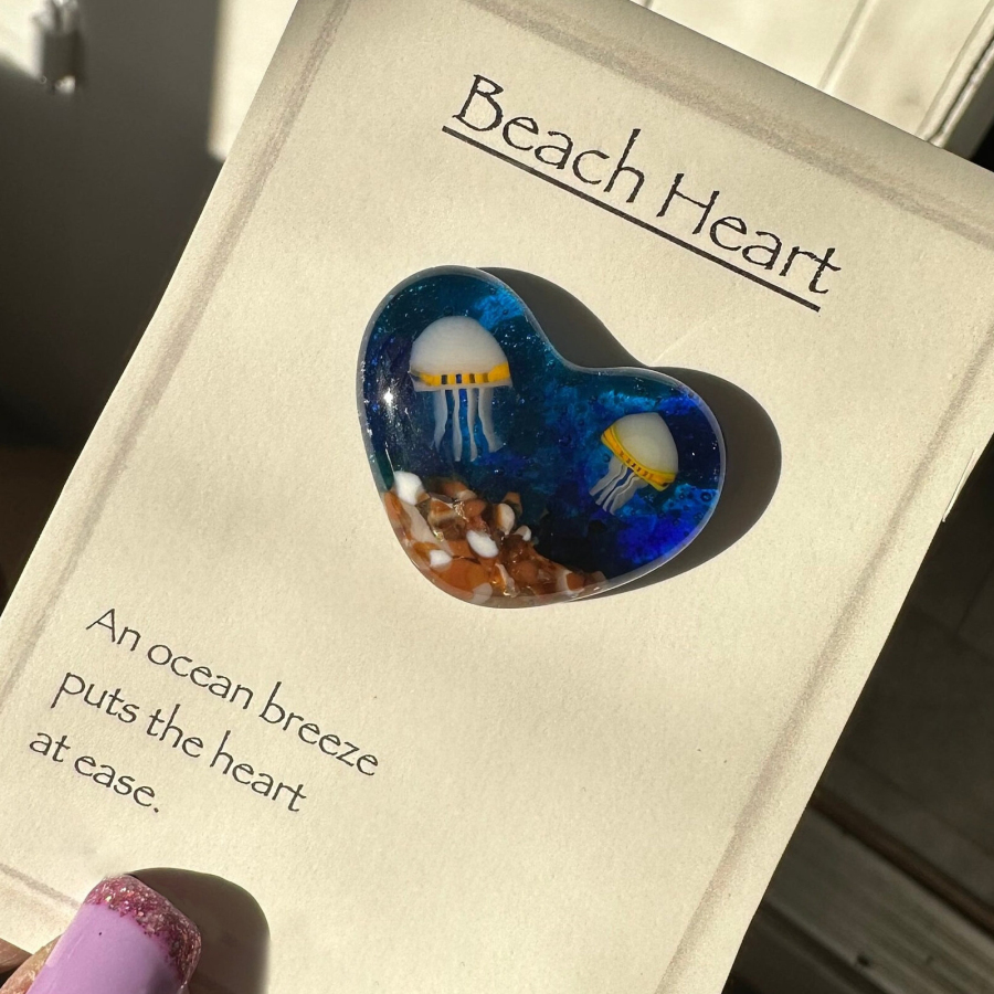 🎁The Best Gift--💙Glass Beach Pocket Heart