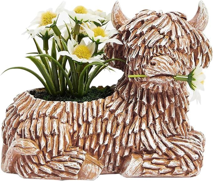 🌿HOT SELL🐮HIGHLAND COW POTTED STATUES