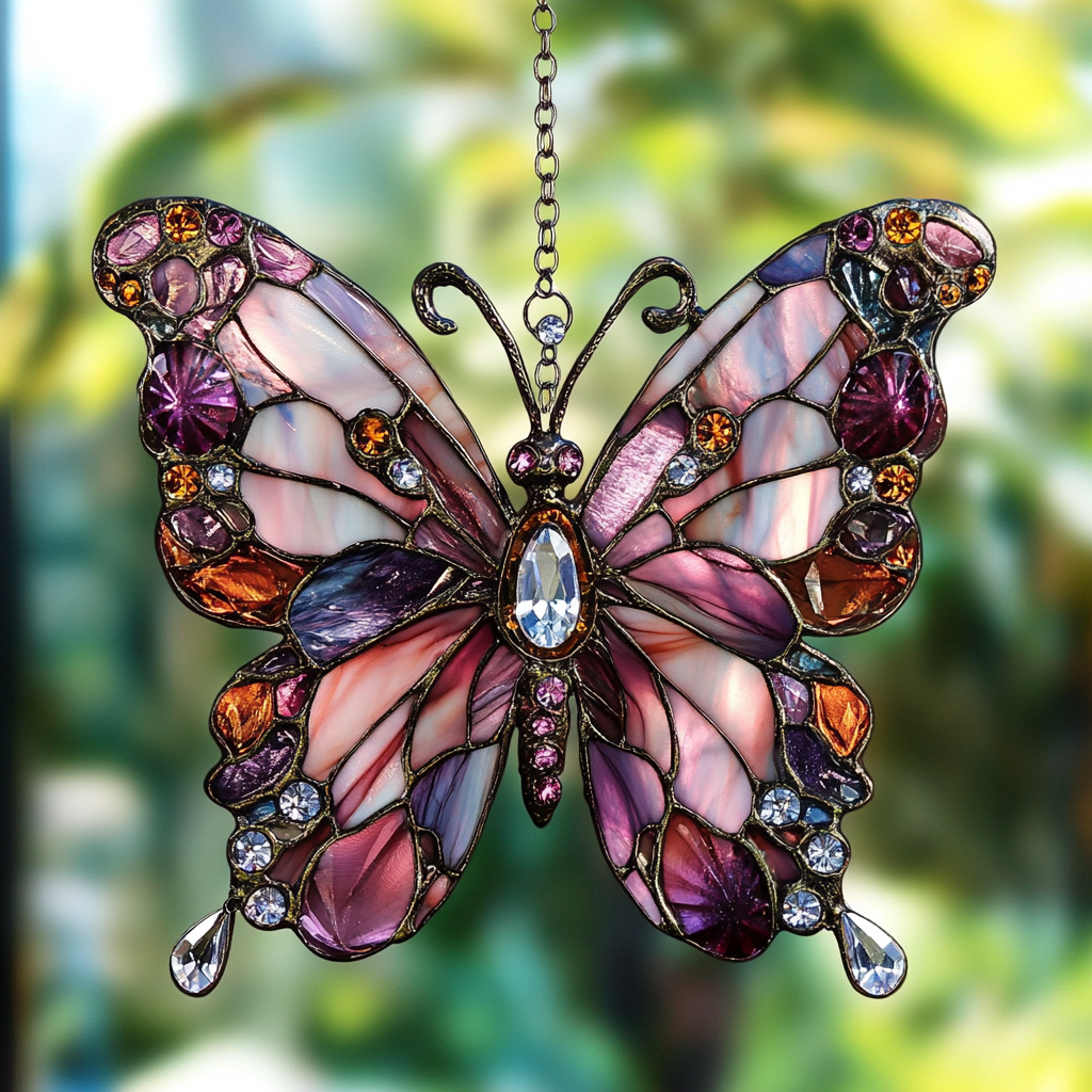 🦋Colorful Butterfly Suncatcher Ornament
