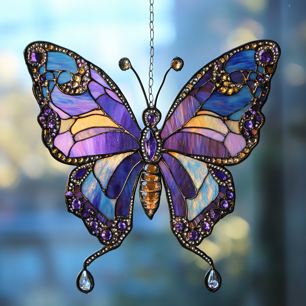 🦋Colorful Butterfly Suncatcher Ornament