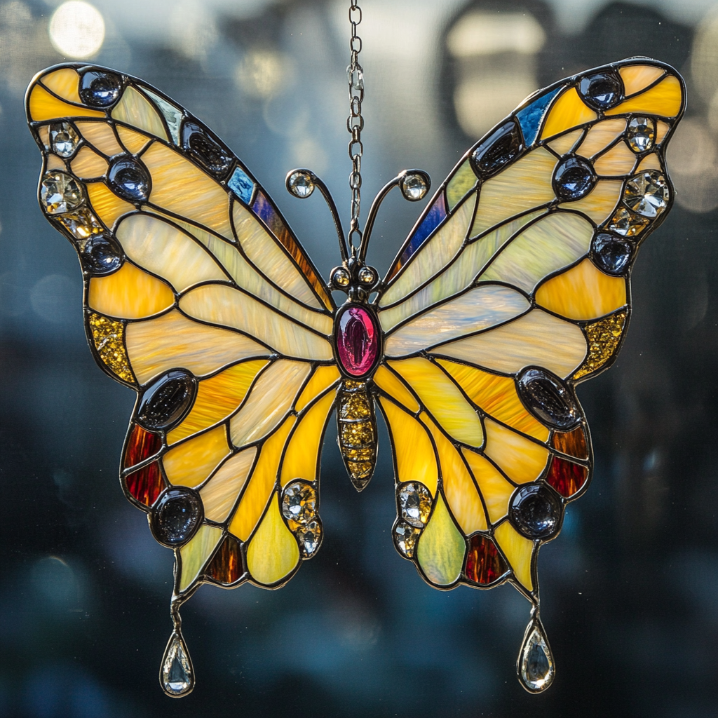 🦋Colorful Butterfly Suncatcher Ornament