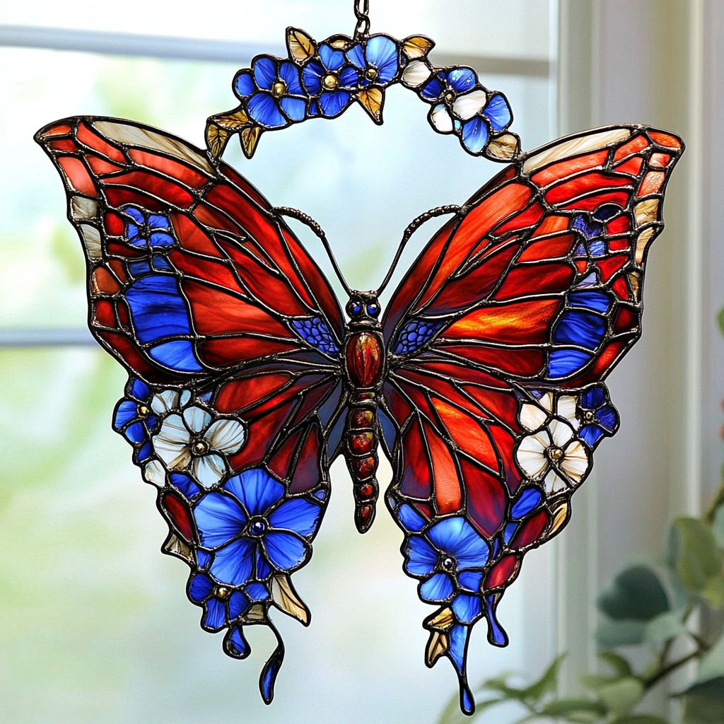 🦋Colorful Butterfly Suncatcher Ornament