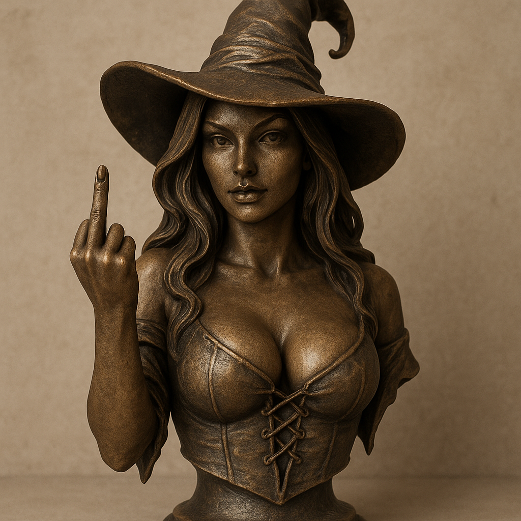 🖕Middle Finger Witch Bust – Because Magic Should Come with Attitude! 🔮