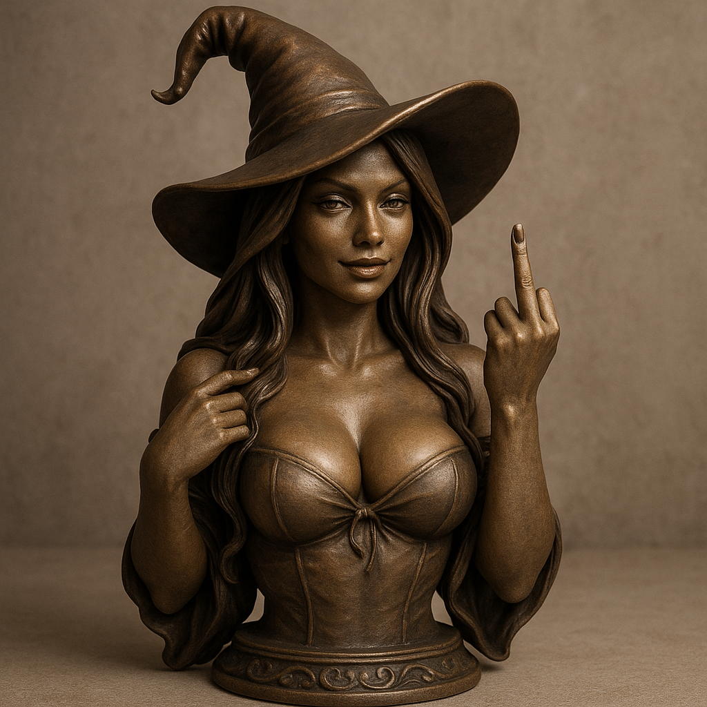 🖕Middle Finger Witch Bust – Because Magic Should Come with Attitude! 🔮