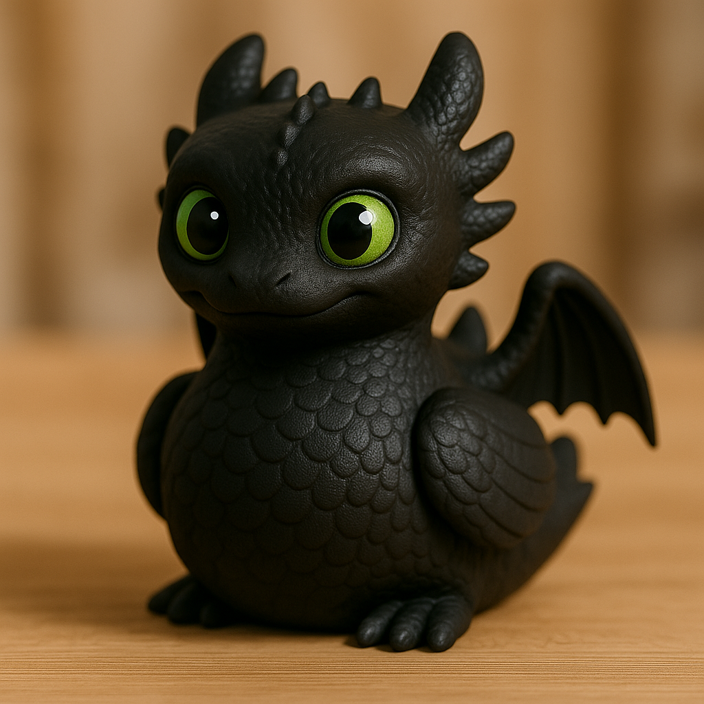 🦆🔥 Toothless Duck Ornament - "Night Fury, Quack Edition"