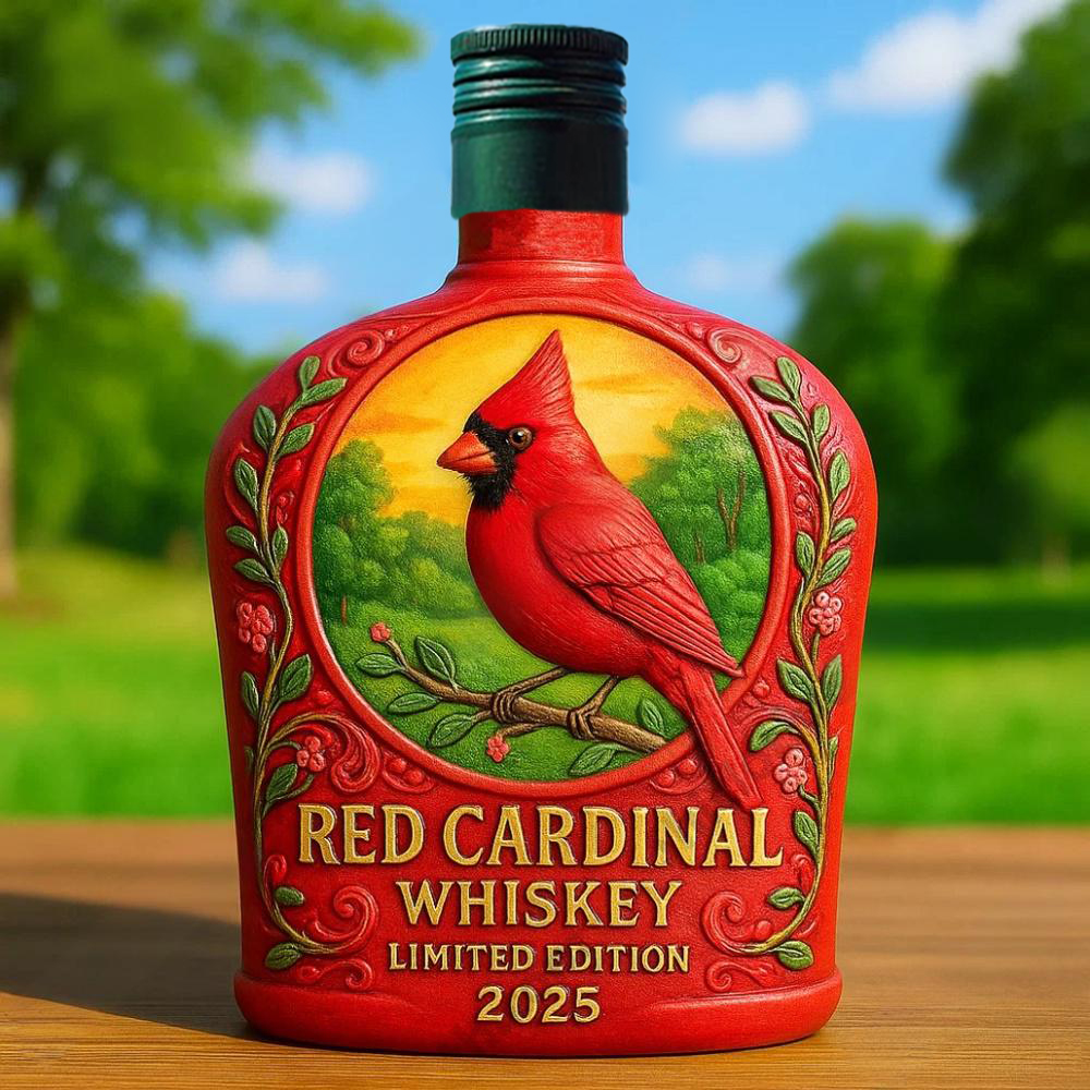 St. Louis Red Cardinals Whiskey Bottle