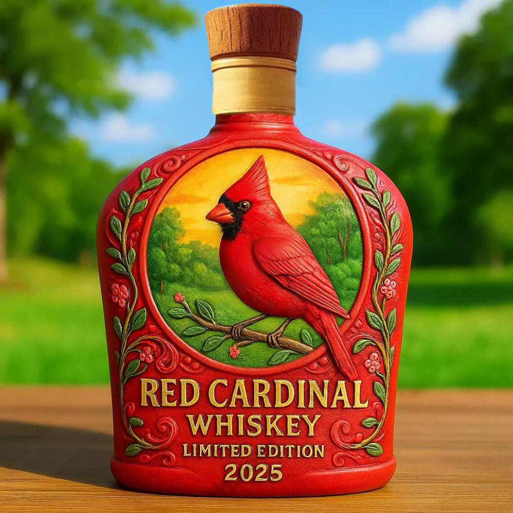 St. Louis Red Cardinals Whiskey Bottle