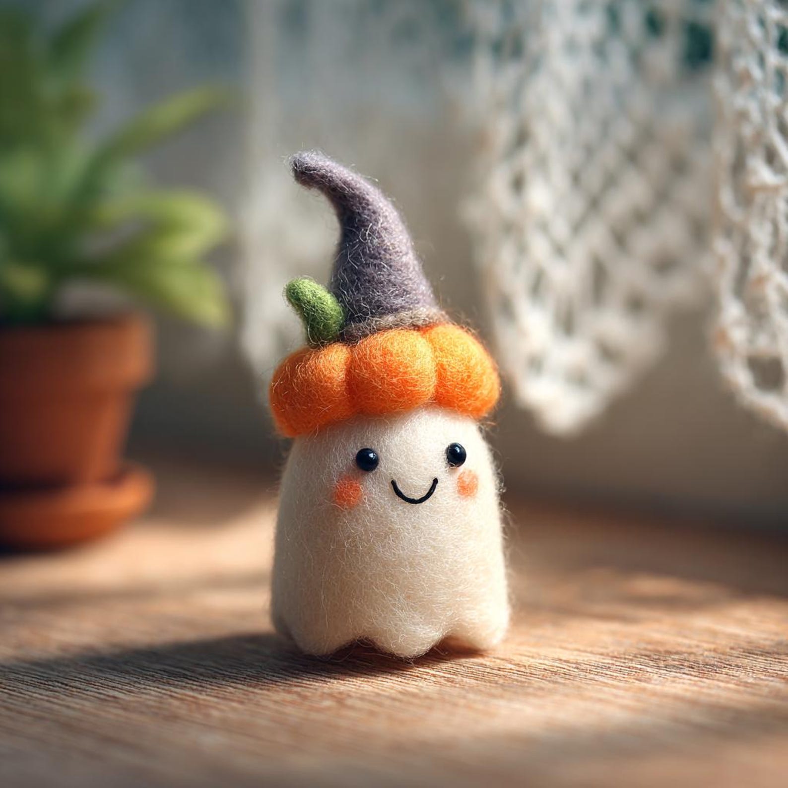 🎃👻Felted Ghost Witch