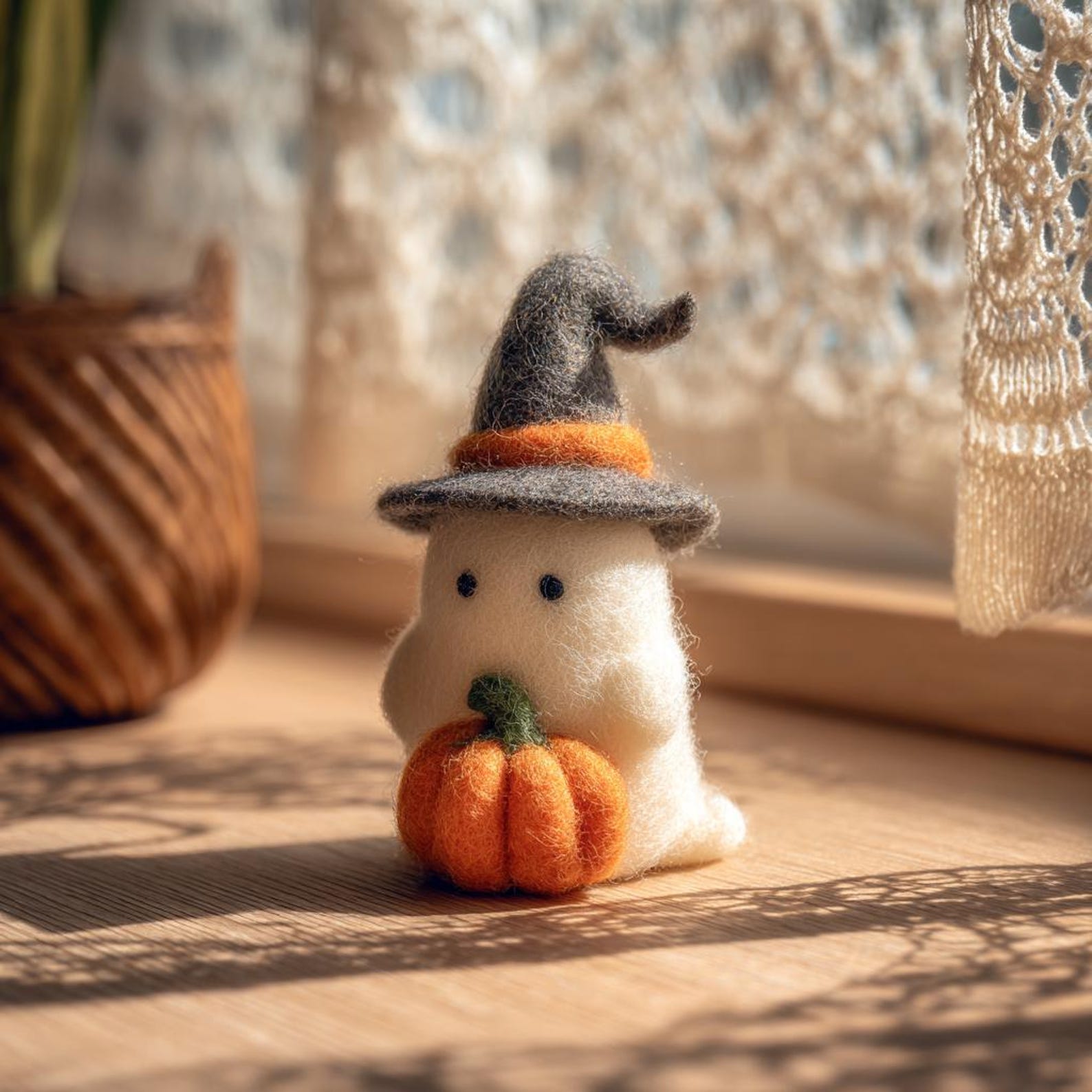 🎃👻Felted Ghost Witch