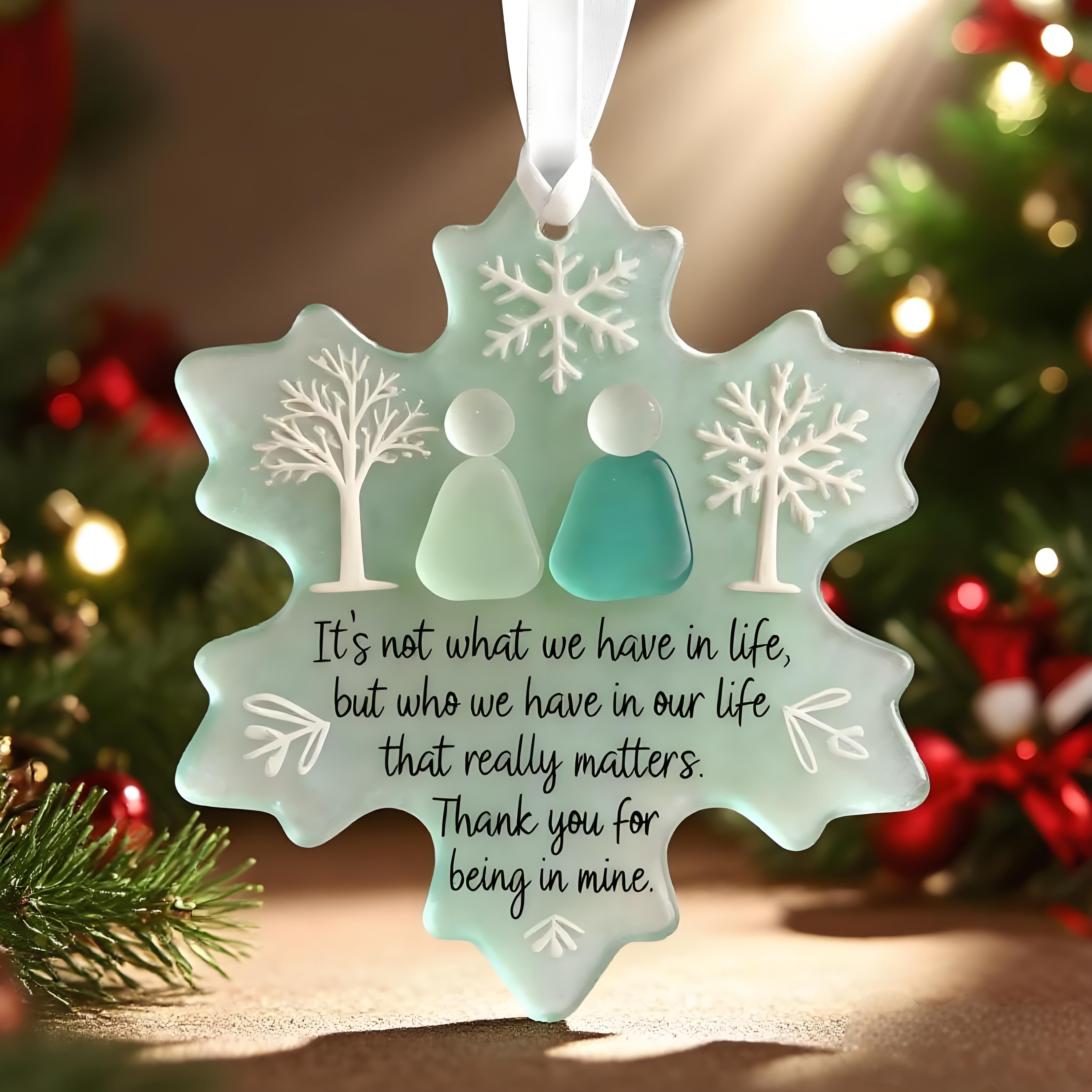 Sea Glass Friendship Snowflake Ornament