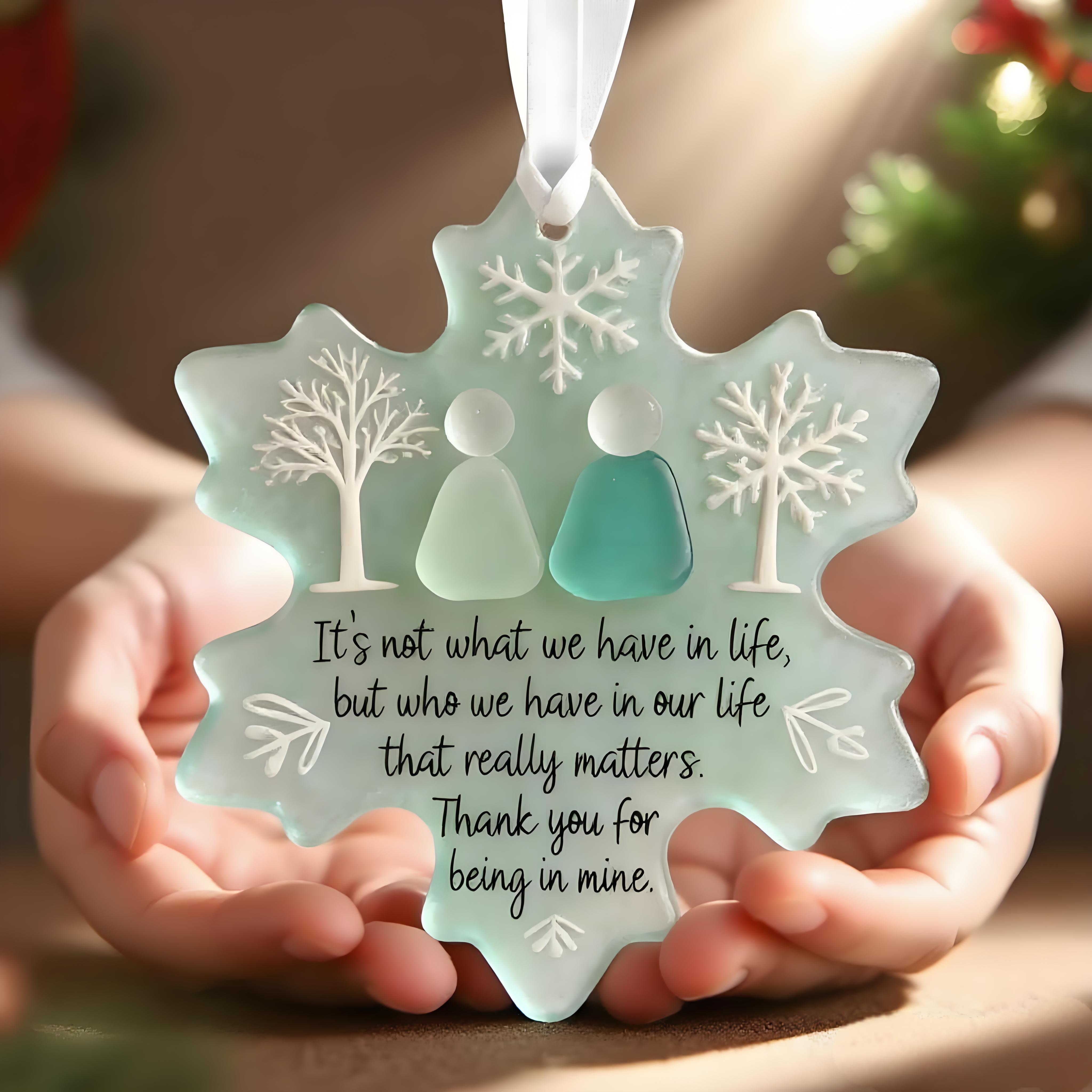 Sea Glass Friendship Snowflake Ornament