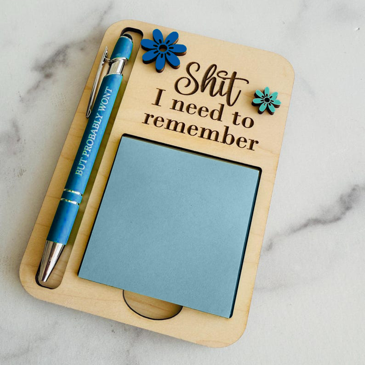 The "Shit I Need to Remember" Sticky Note Holder – The Perfect Gag Gift for Your Most Forgetful Coworker (and Yourself)