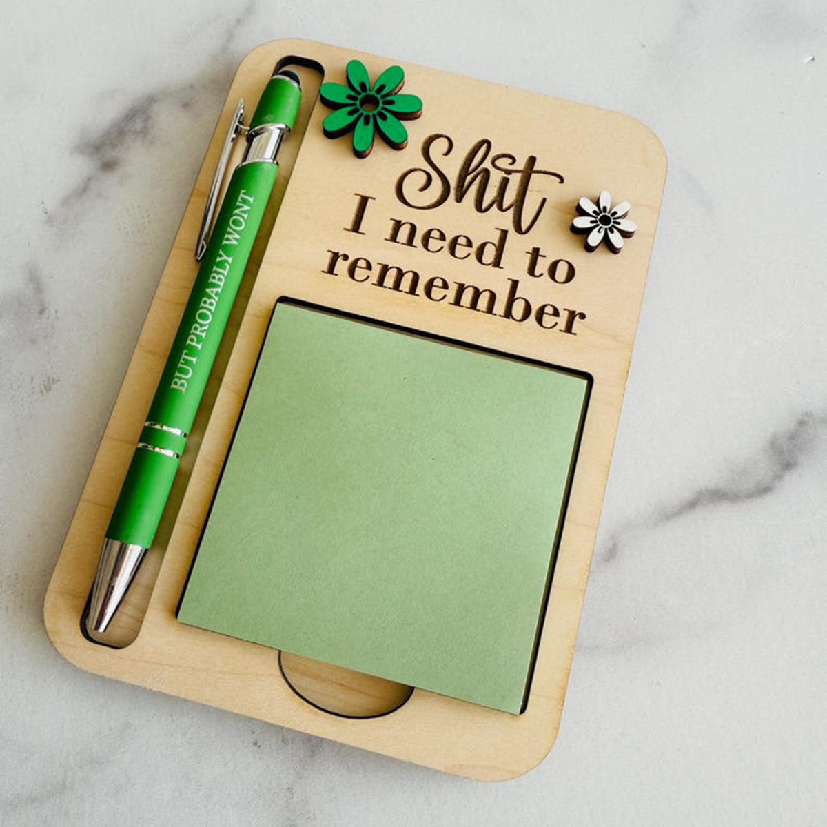 The "Shit I Need to Remember" Sticky Note Holder – The Perfect Gag Gift for Your Most Forgetful Coworker (and Yourself)