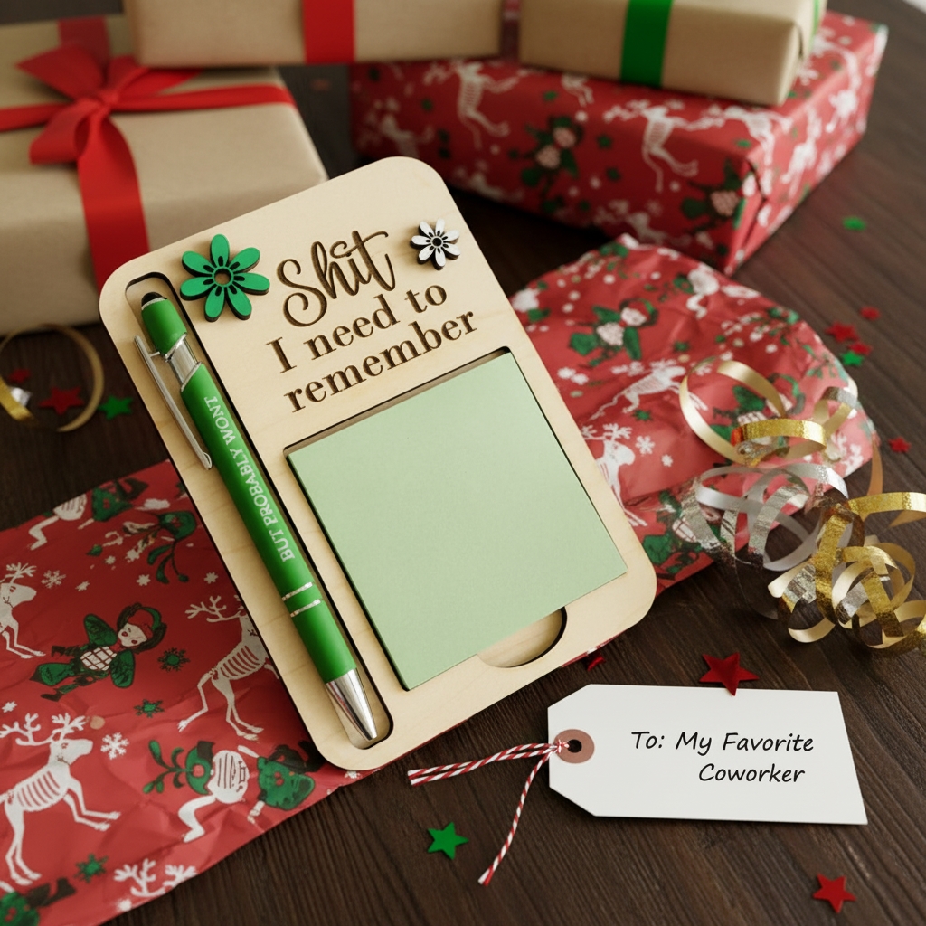 The "Shit I Need to Remember" Sticky Note Holder – The Perfect Gag Gift for Your Most Forgetful Coworker (and Yourself)