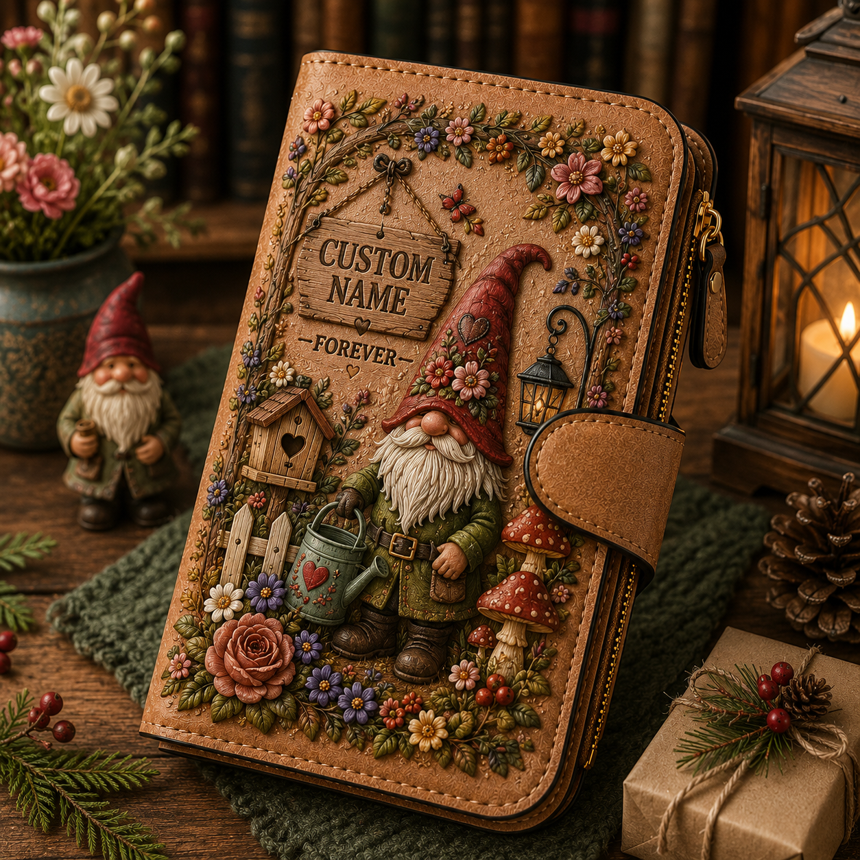 🌸Personalized Garden Embossed Wallet💛✨