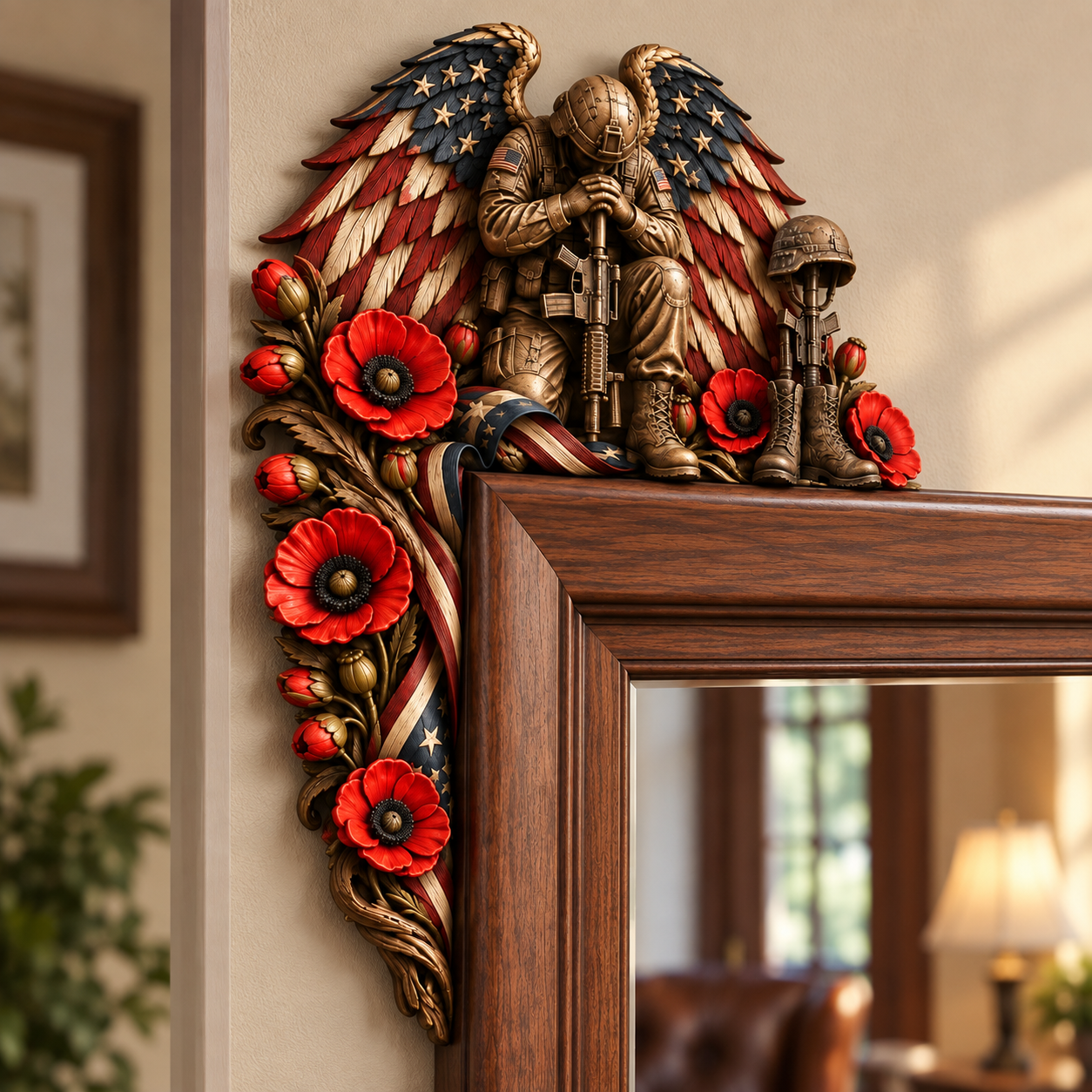 RED Friday & Veteran Memorial Door Corner Decor 🎖️