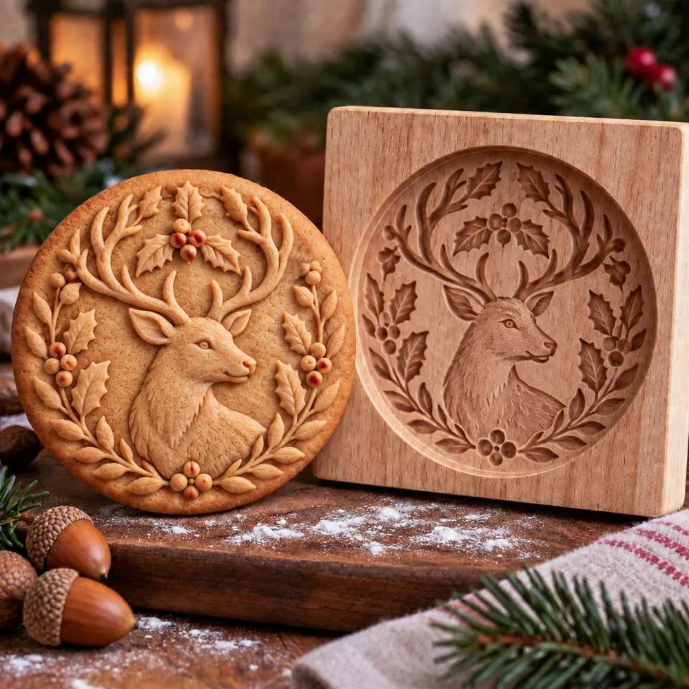 Wooden Woodland Animal Cookie Stamp & Mold 🌲🍪