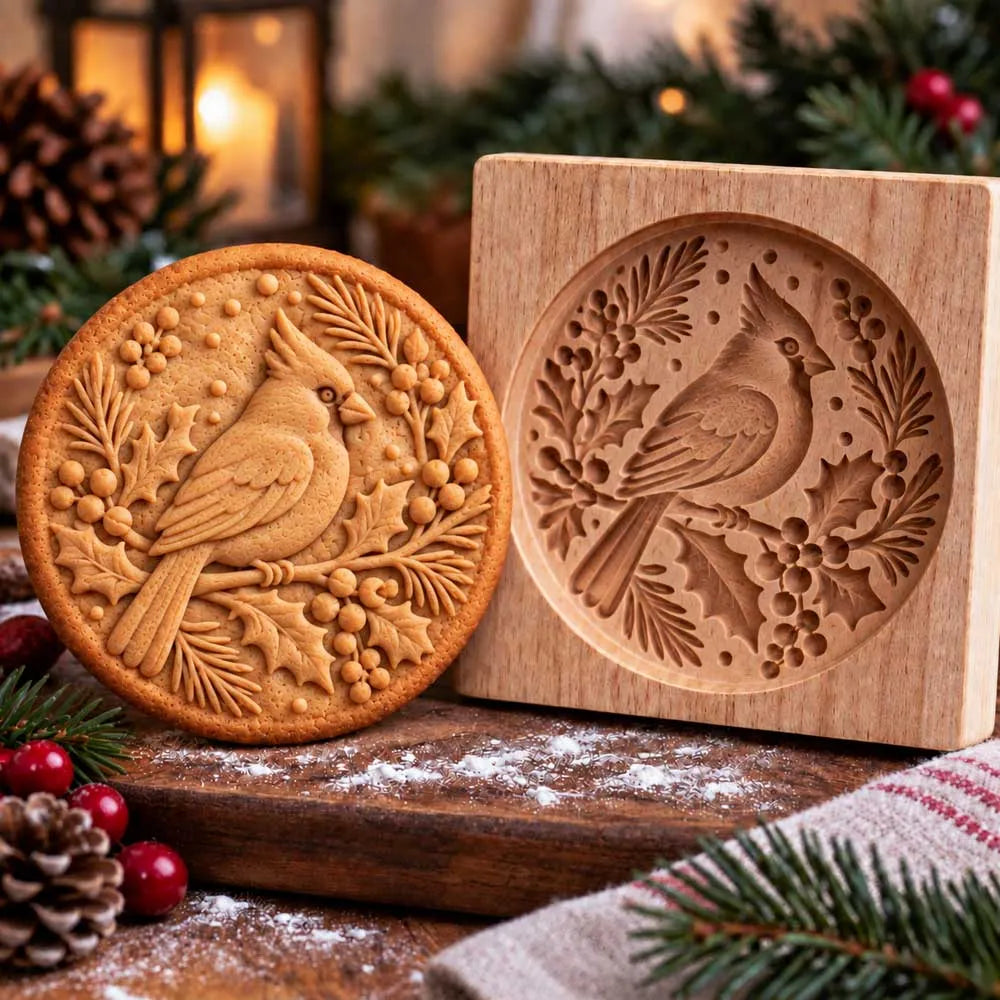 Wooden Woodland Animal Cookie Stamp & Mold 🌲🍪