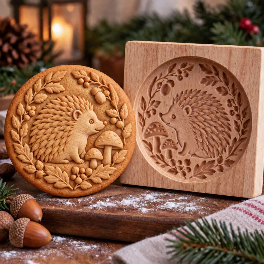 Wooden Woodland Animal Cookie Stamp & Mold 🌲🍪
