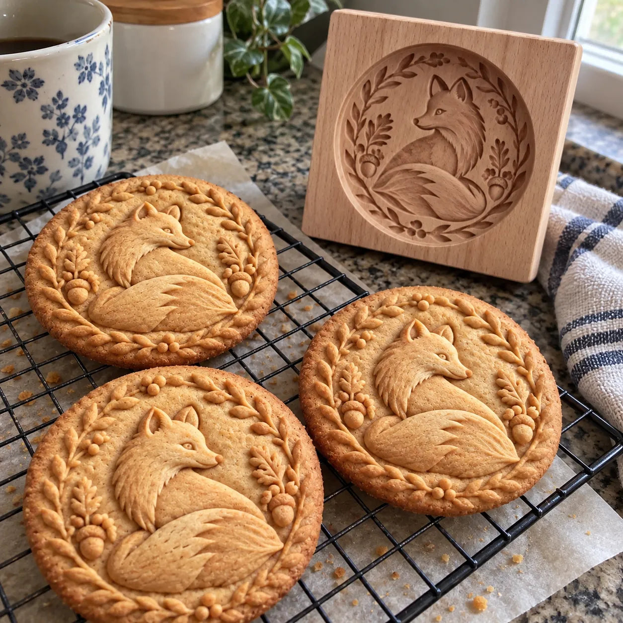 Wooden Woodland Animal Cookie Stamp & Mold 🌲🍪