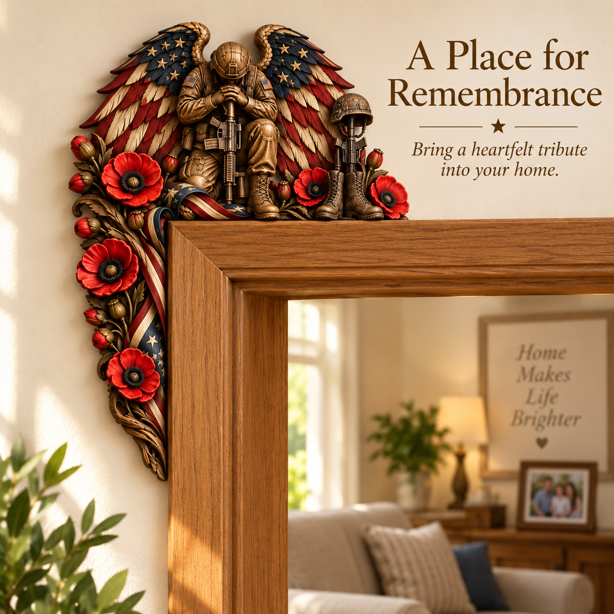 RED Friday & Veteran Memorial Door Corner Decor 🎖️
