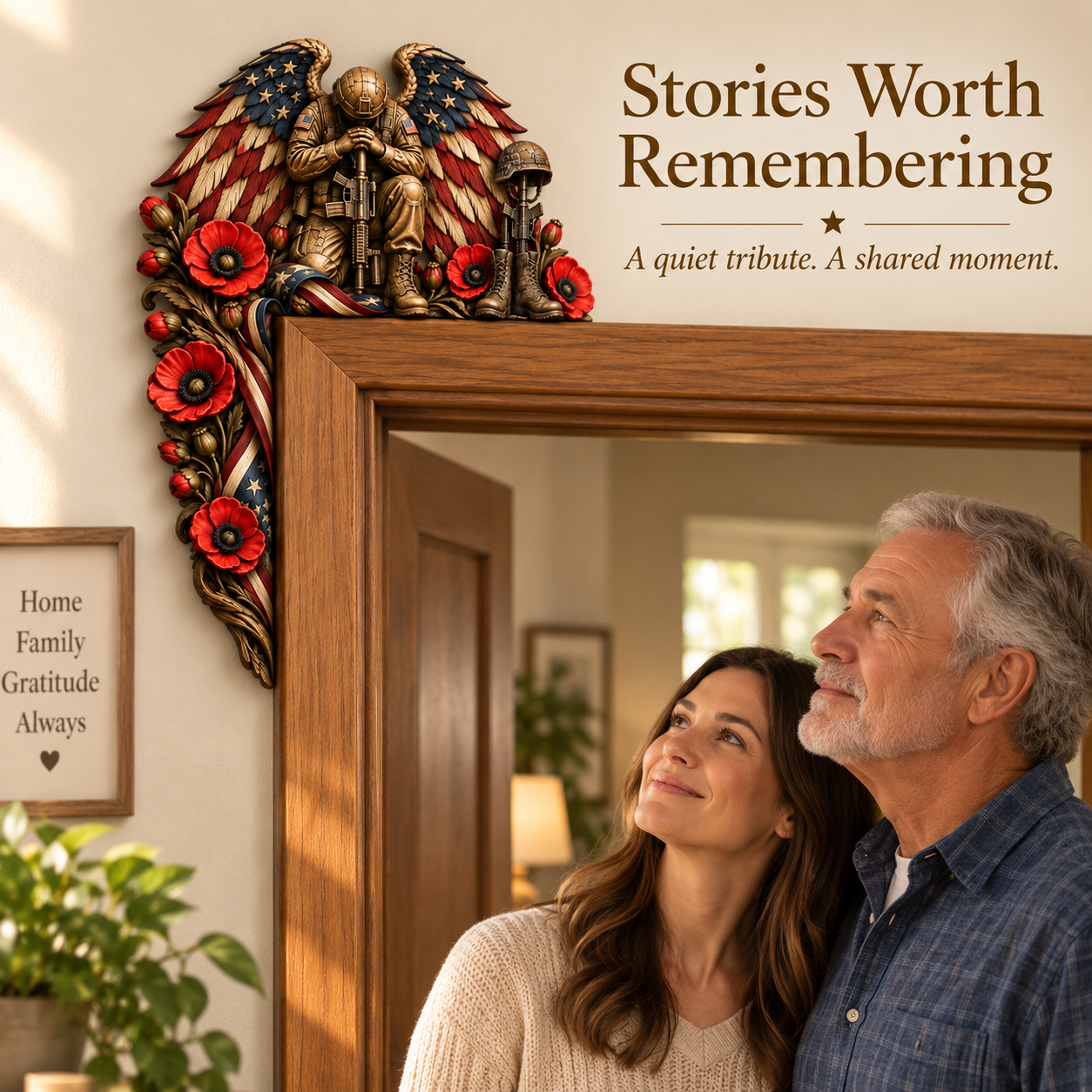RED Friday & Veteran Memorial Door Corner Decor 🎖️