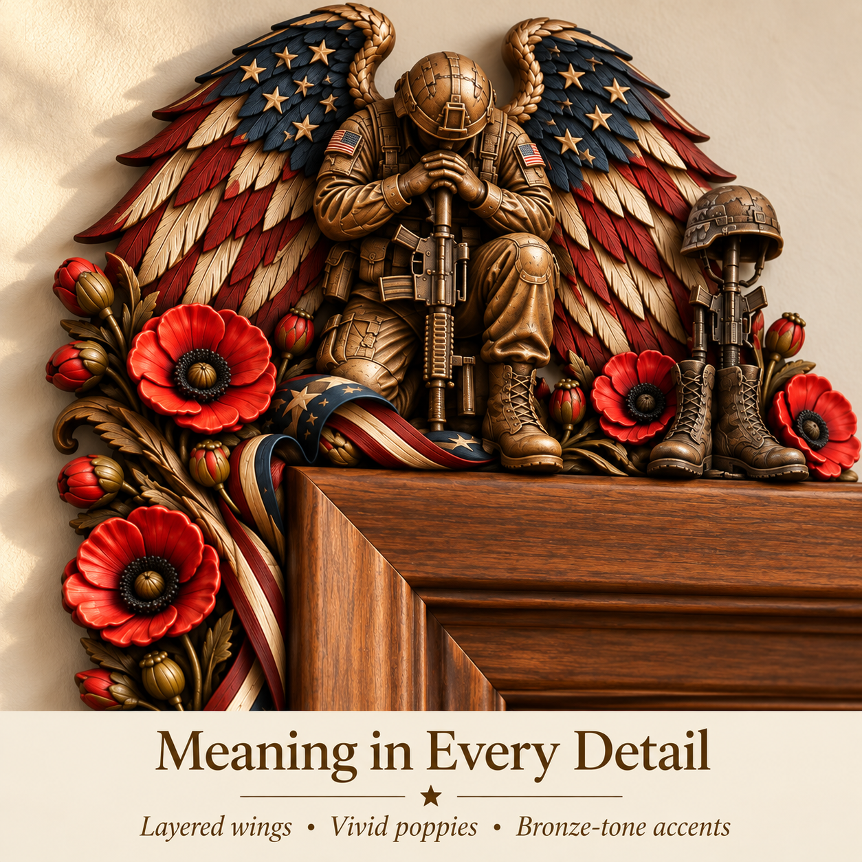 RED Friday & Veteran Memorial Door Corner Decor 🎖️