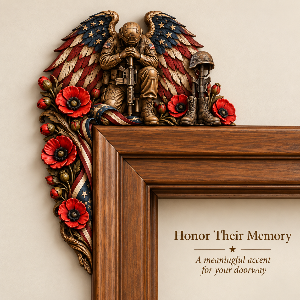 RED Friday & Veteran Memorial Door Corner Decor 🎖️