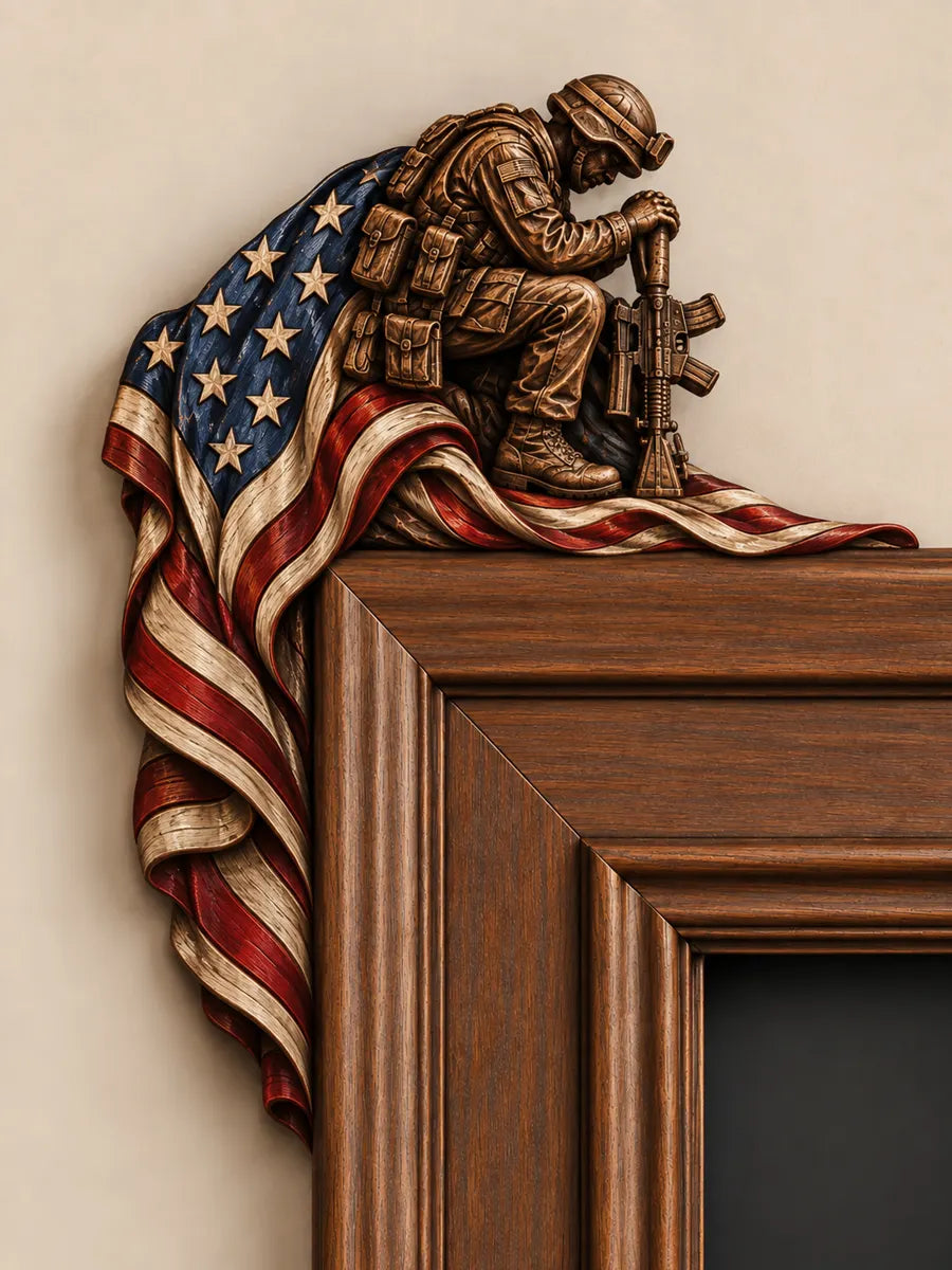 RED Friday & Veteran Memorial Door Corner Decor 🎖️