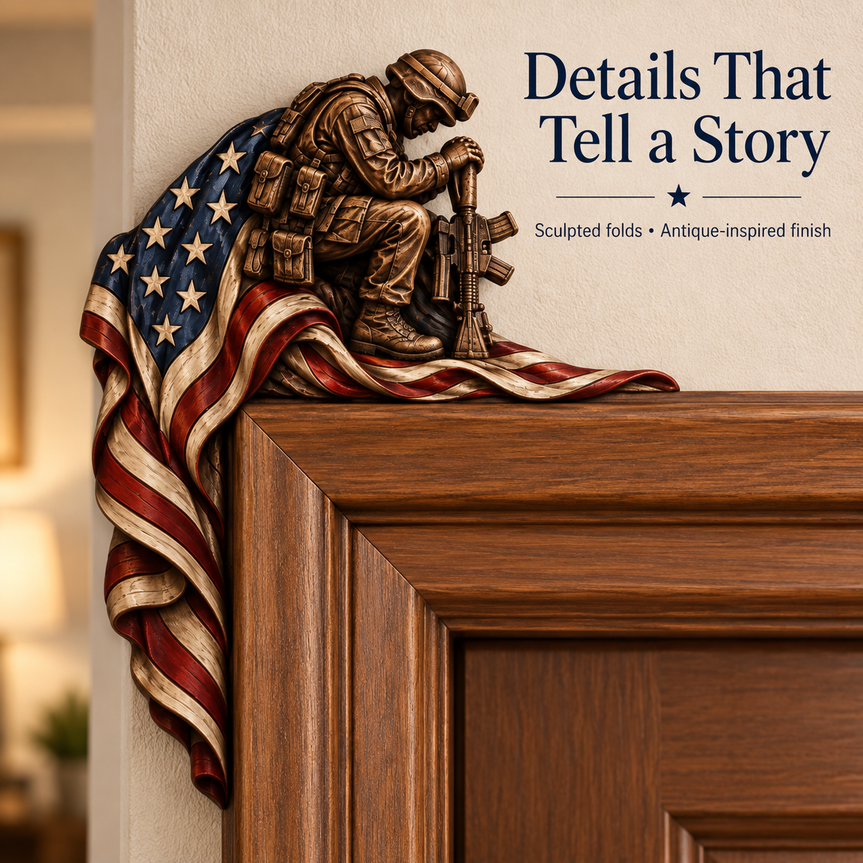 RED Friday & Veteran Memorial Door Corner Decor 🎖️
