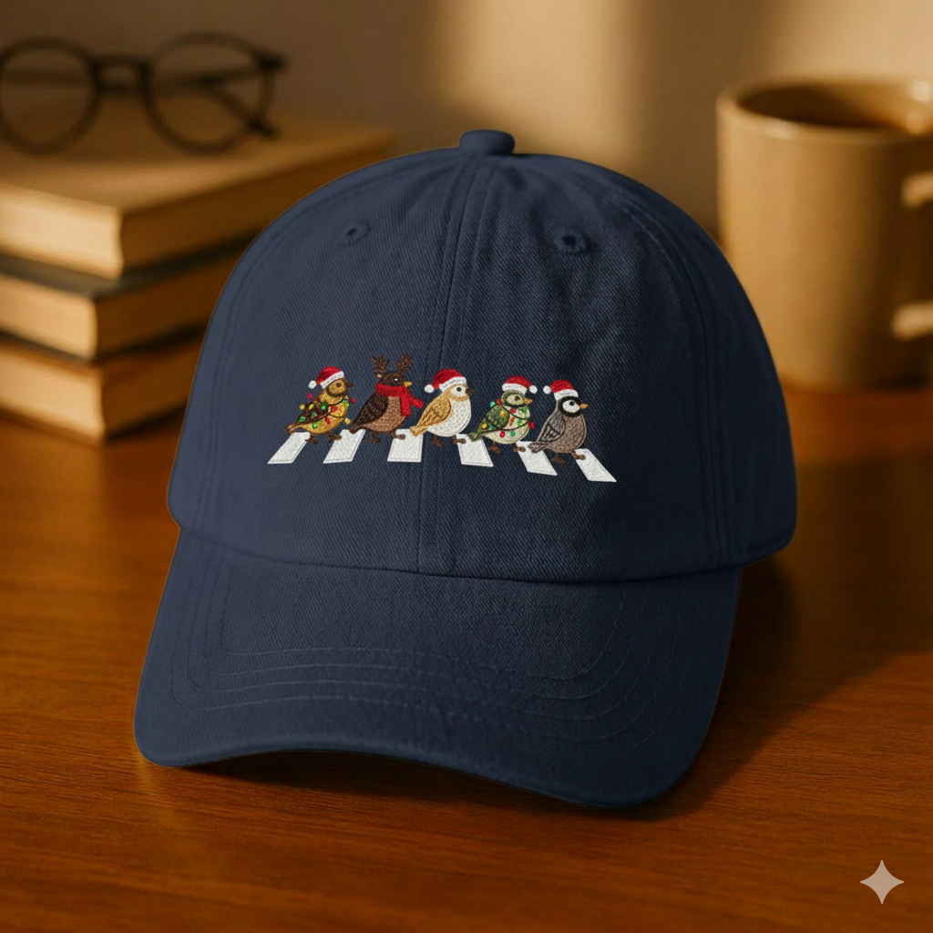 🎸🎄 "Abbey Road Holiday Edition" Embroidered Baseball Cap