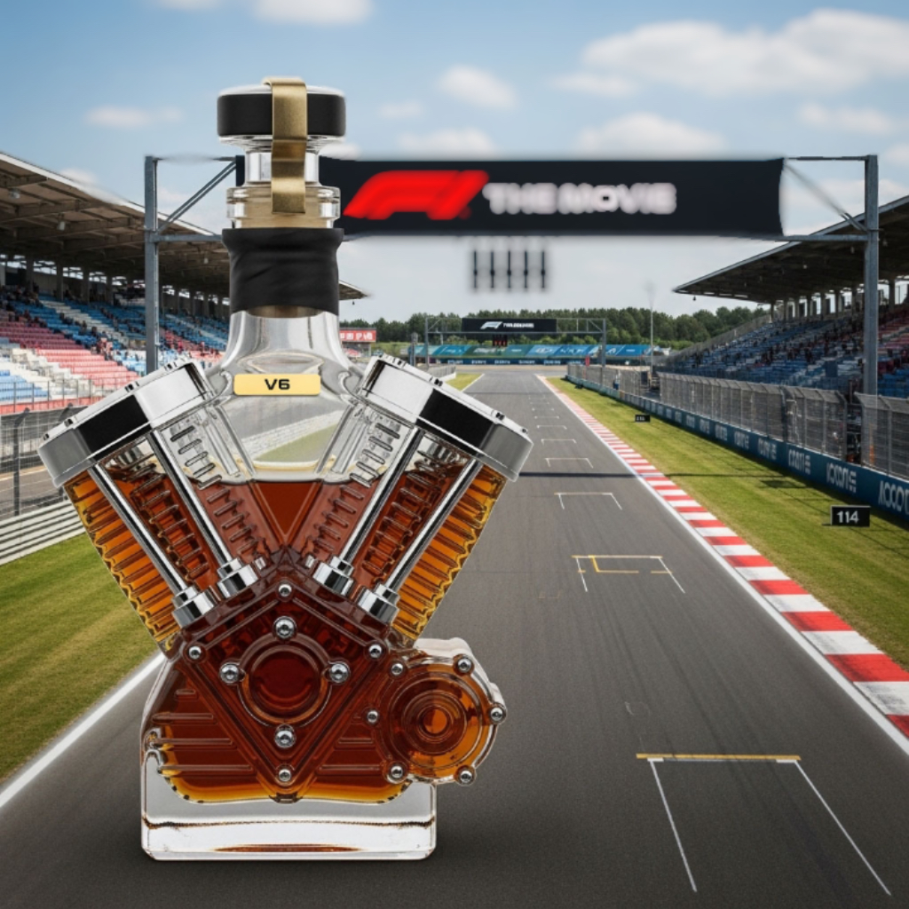 F1-V6 Engines Whiskey Bottle