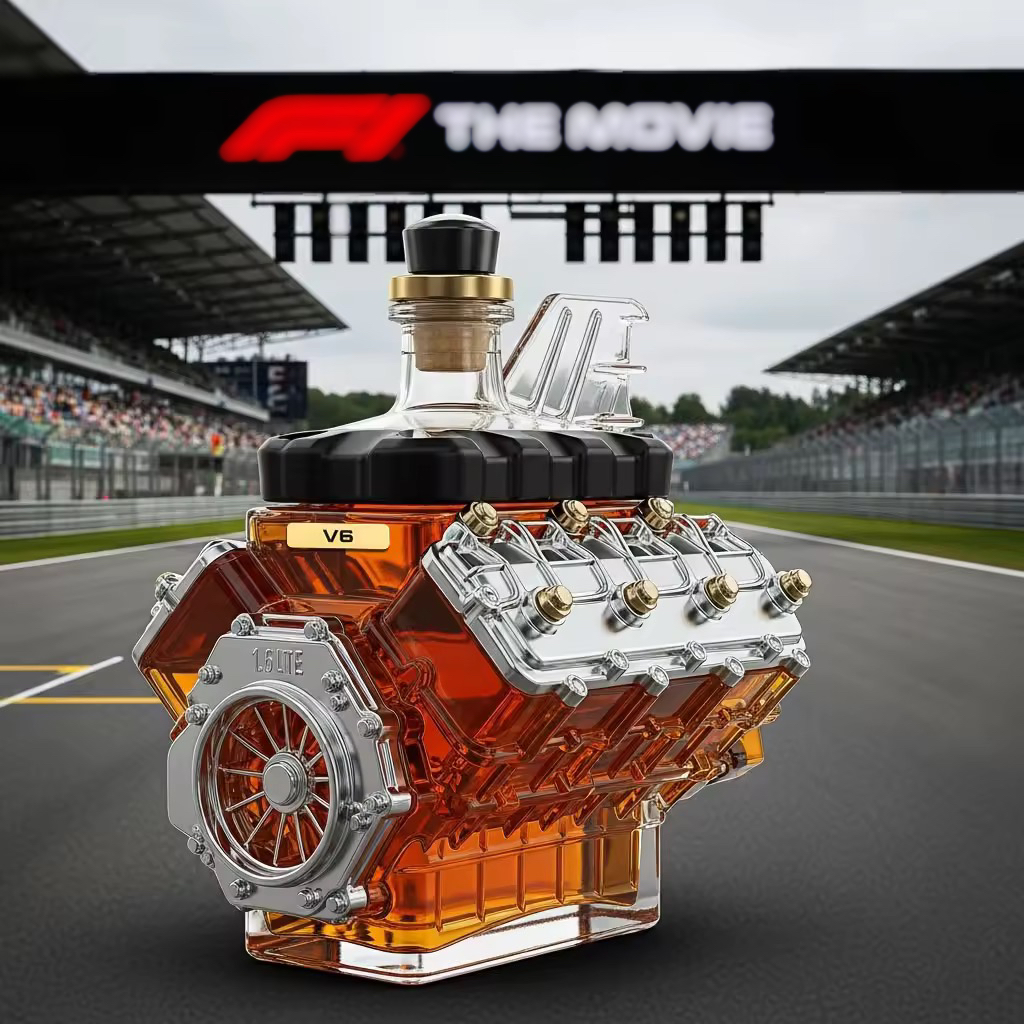 F1-V6 Engines Whiskey Bottle