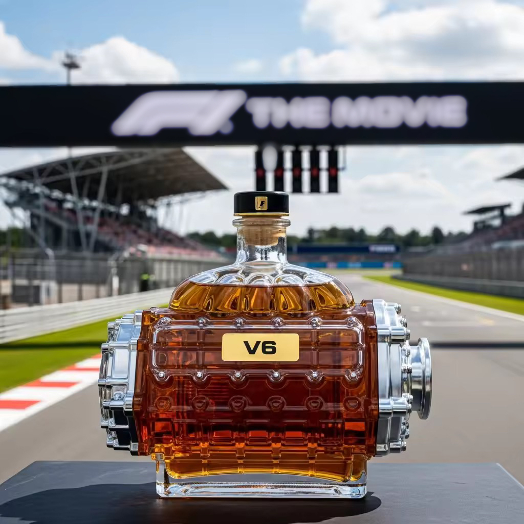 F1-V6 Engines Whiskey Bottle